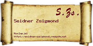 Seidner Zsigmond névjegykártya